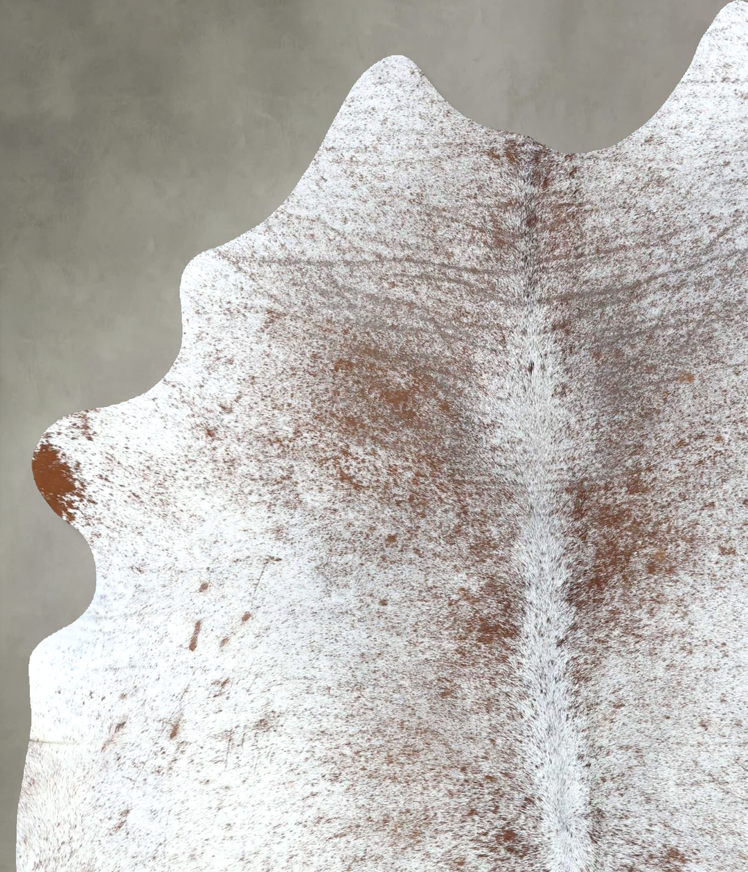 Salt and Pepper Brown Large Brazilian Cowhide Rug 7'0"H x 5'7"W #B1964
