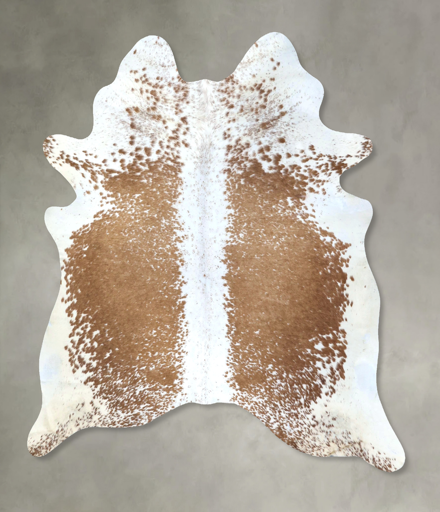 Salt and Pepper Brown X-Large Brazilian Cowhide Rug 6'11"H x 6'2"W #B19644 by Hudson Hides