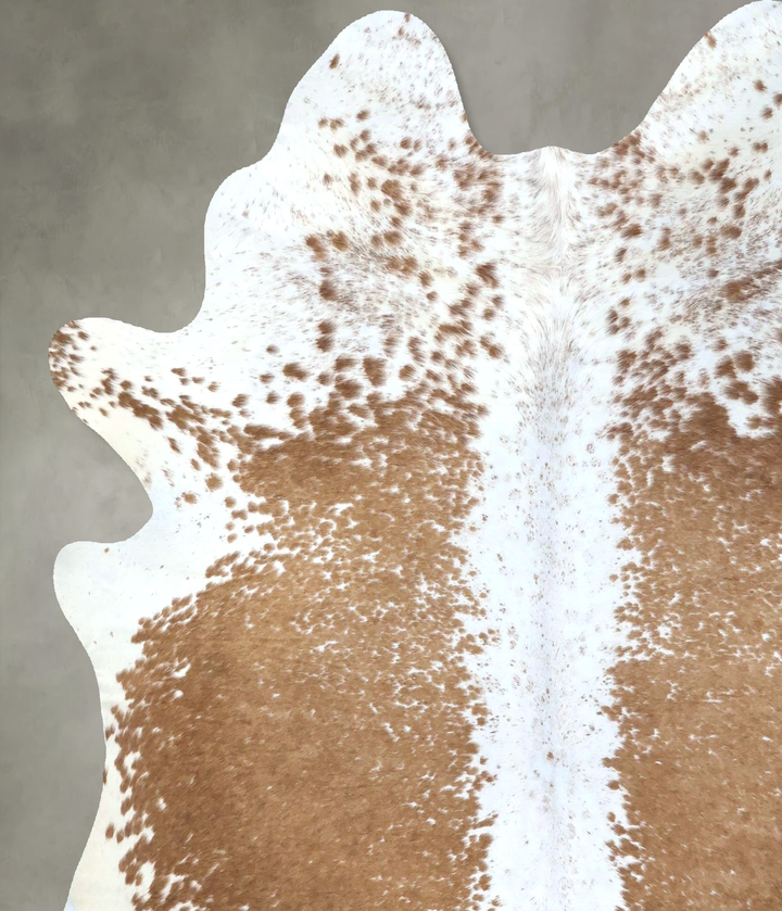 Salt and Pepper Brown X-Large Brazilian Cowhide Rug 6'11"H x 6'2"W #B19644 by Hudson Hides