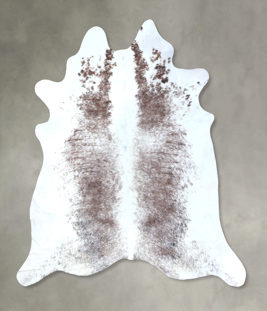 Salt and Pepper Brown XX-Large Brazilian Cowhide Rug 8'2"H x 7'10"W #B19647 by Hudson Hides