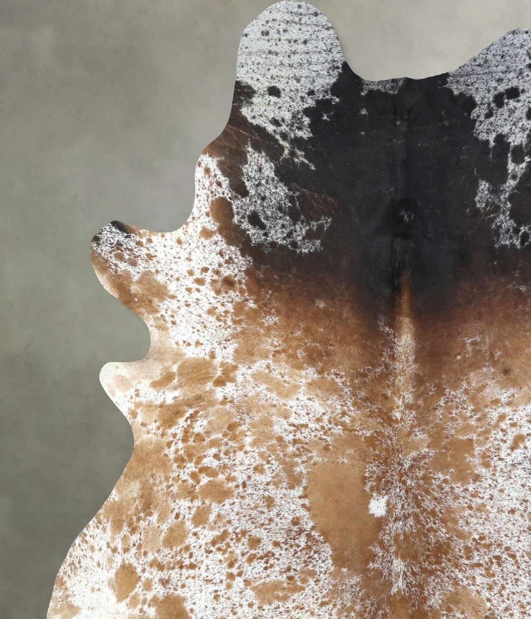 Salt and Pepper Brown XX-Large Brazilian Cowhide Rug 8'5"H x 6'11"W #B