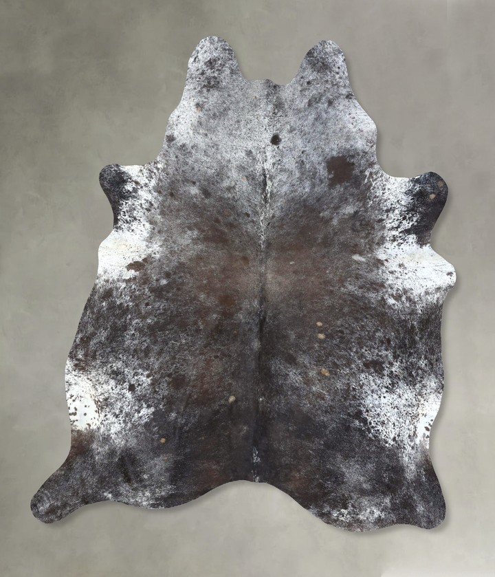 Salt and Pepper Black XX-Large Brazilian Cowhide Rug 7'11"H x 6'5"W #B19652 by Hudson Hides