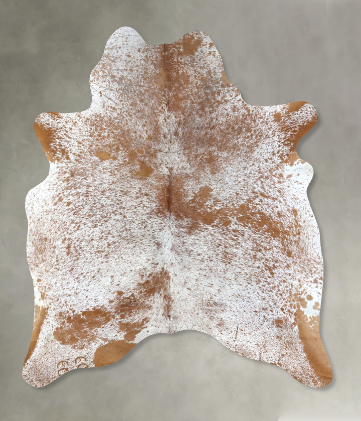 Salt and Pepper Brown X-Large Brazilian Cowhide Rug 7'9"H x 5'11"W #B19654 by Hudson Hides