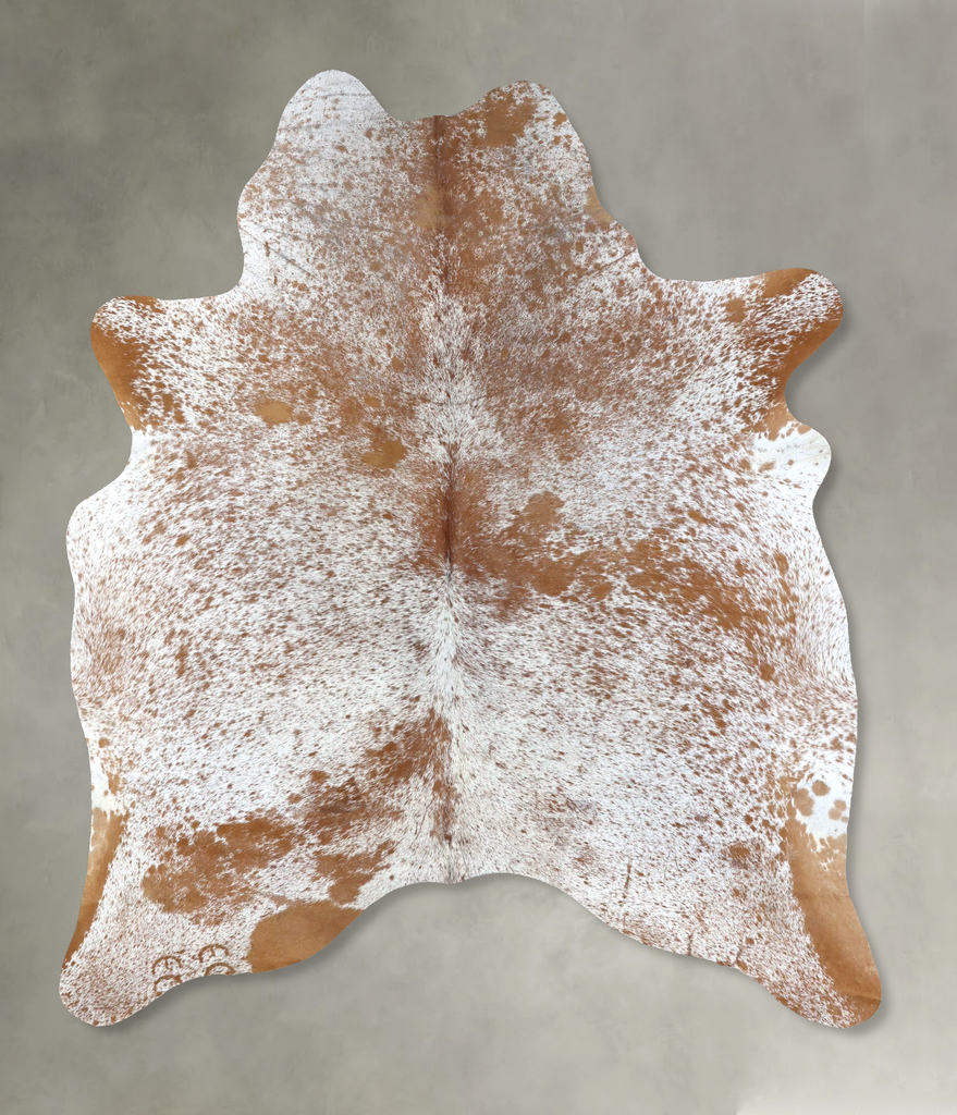 Salt and Pepper Brown X-Large Brazilian Cowhide Rug 7'9"H x 5'11"W #B19654 by Hudson Hides