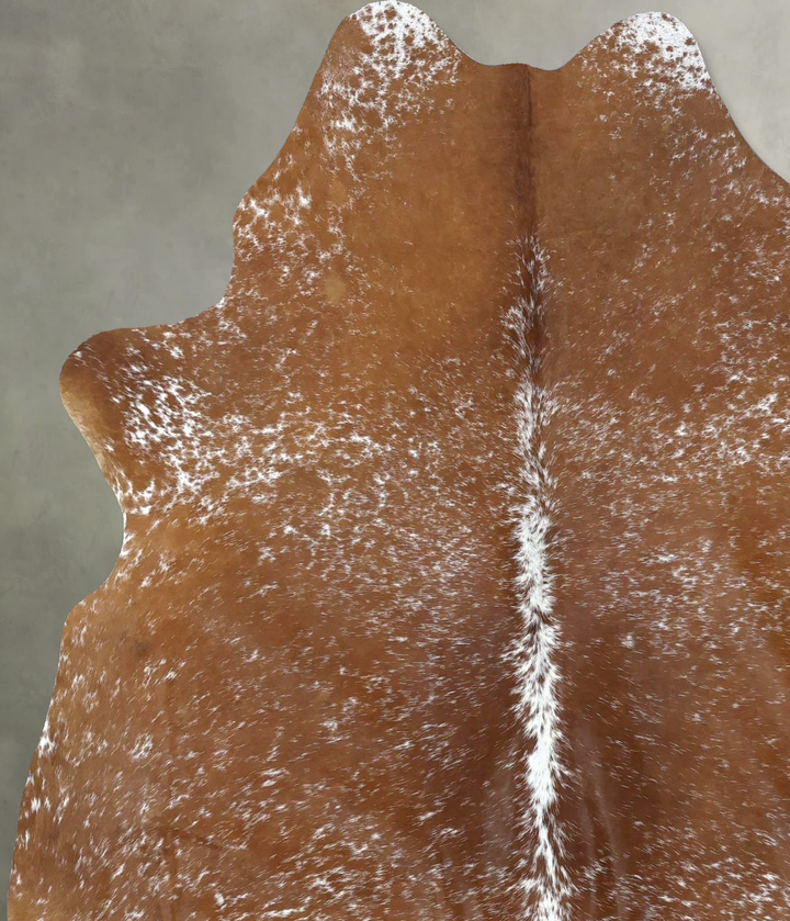 Salt and Pepper Brown Large Brazilian Cowhide Rug 6'4"H x 5'4"W #B19655 by Hudson Hides