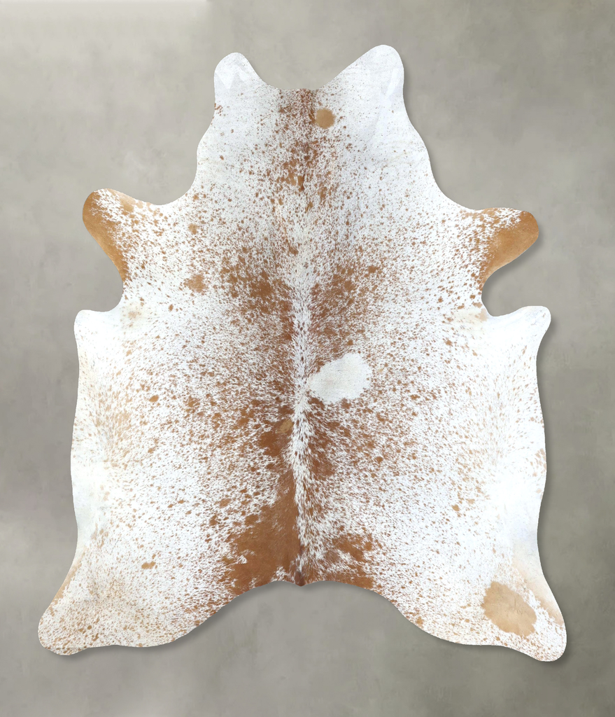 Salt and Pepper Brown X-Large Brazilian Cowhide Rug 6'11"H x 6'1"W #B19659 by Hudson Hides