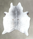 Salt and Pepper Black Large Brazilian Cowhide Rug 7'0"H x 5'6"W #B19661 by Hudson Hides