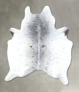 Salt and Pepper Black Large Brazilian Cowhide Rug 7'0"H x 5'6"W #B19661 by Hudson Hides
