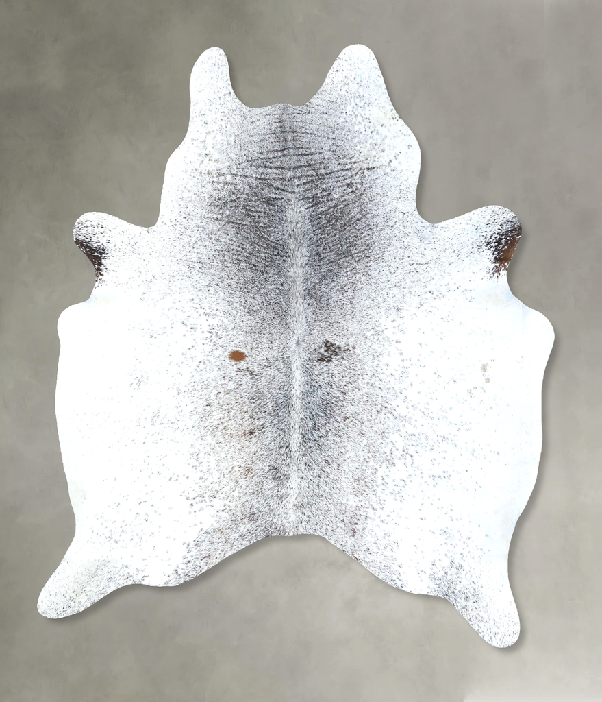 Salt and Pepper Black Large Brazilian Cowhide Rug 7'0"H x 5'6"W #B19661 by Hudson Hides