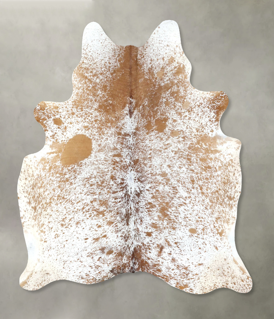 Salt and Pepper Brown Large Brazilian Cowhide Rug 7'1"H x 5'5"W #B19662 by Hudson Hides