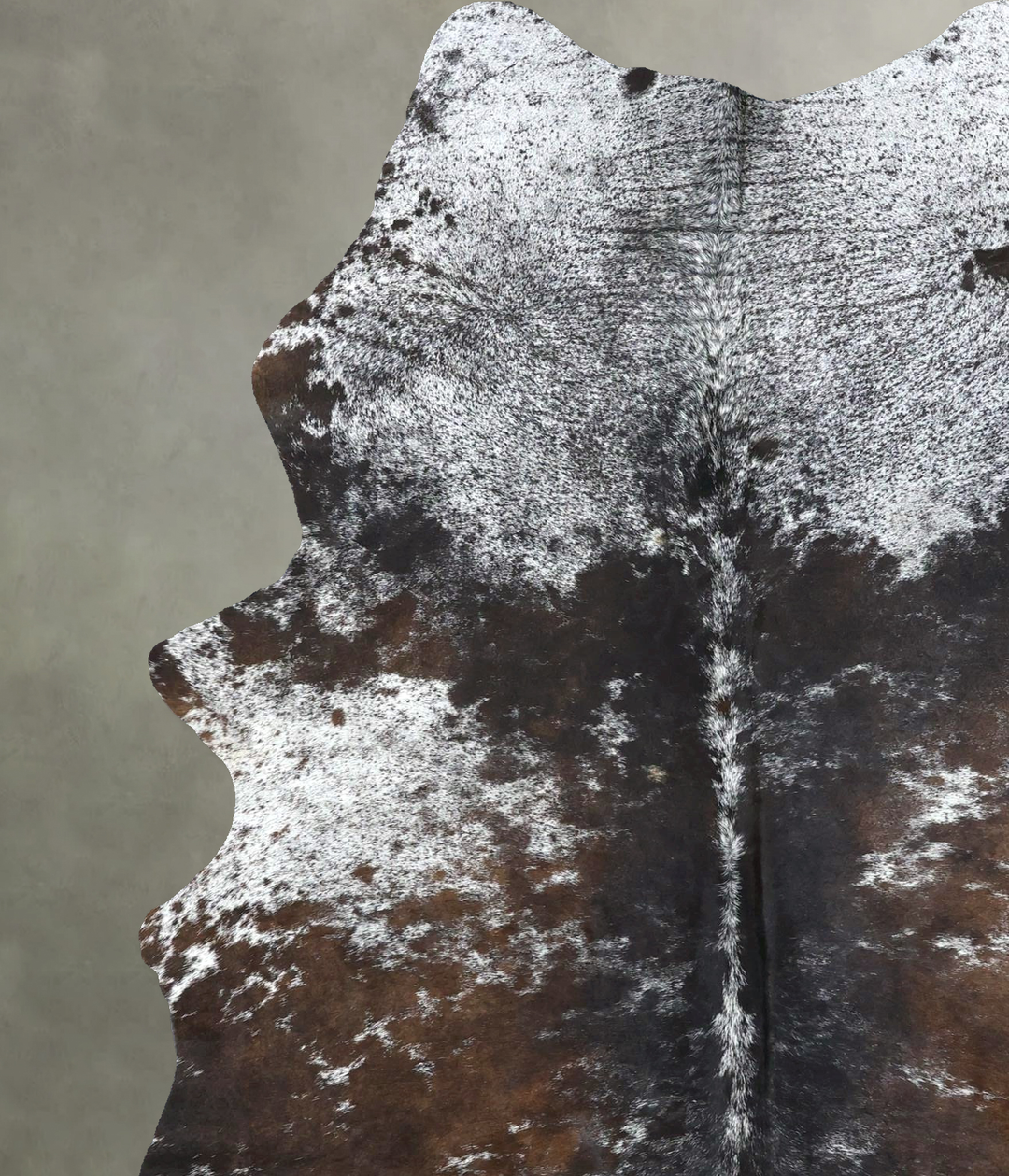 Salt and Pepper Brown Large Brazilian Cowhide Rug 7'1"H x 5'1"W #B1966
