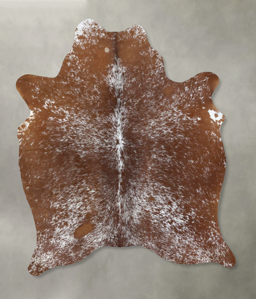 Salt and Pepper Brown Large Brazilian Cowhide Rug 6'4"H x 4'11"W #B19667 by Hudson Hides