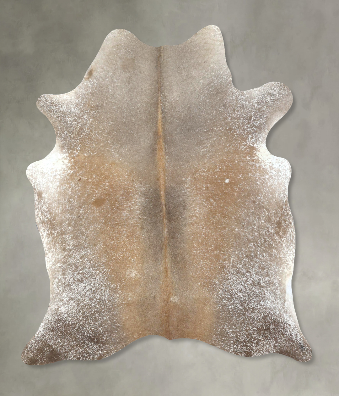Salt and Pepper Brown Large Brazilian Cowhide Rug 6'8"H x 5'9"W #B1966