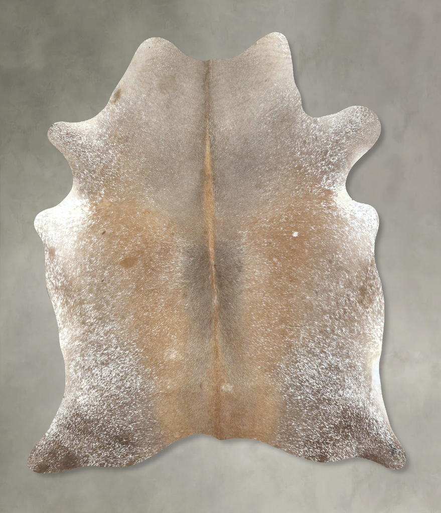 Salt and Pepper Brown Large Brazilian Cowhide Rug 6'8"H x 5'9"W #B19668 by Hudson Hides