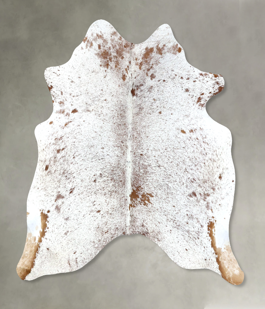 Salt and Pepper Brown Large Brazilian Cowhide Rug 6'3"H x 5'10"W #B19669 by Hudson Hides