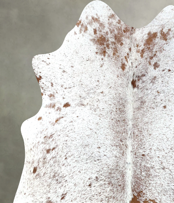 Salt and Pepper Brown Large Brazilian Cowhide Rug 6'3"H x 5'10"W #B19669 by Hudson Hides