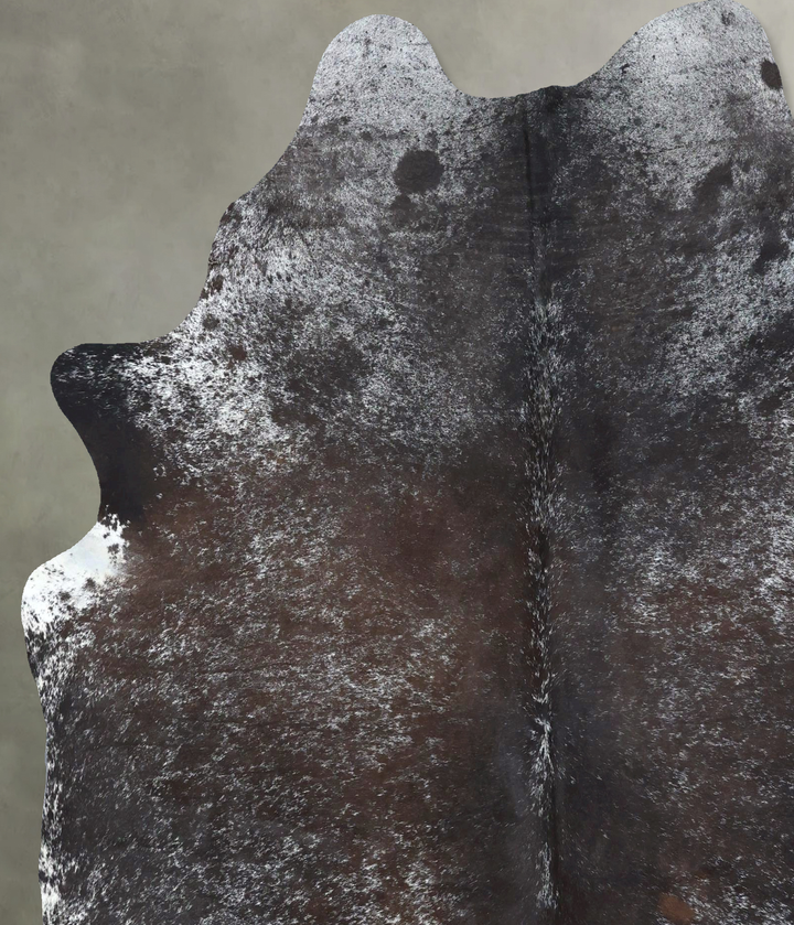 Salt and Pepper Black X-Large Brazilian Cowhide Rug 7'4"H x 6'3"W #B19671 by Hudson Hides