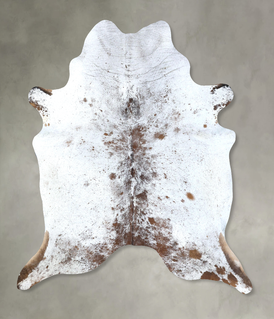 Salt and Pepper Brown XX-Large Brazilian Cowhide Rug 8'3"H x 6'11"W #B19672 by Hudson Hides