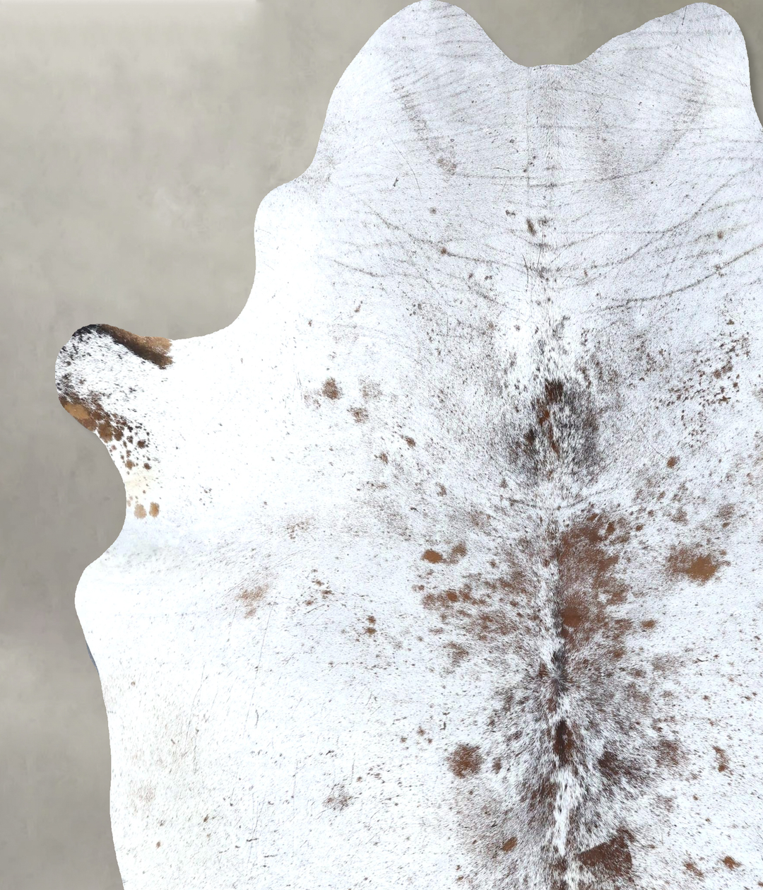 Salt and Pepper Brown XX-Large Brazilian Cowhide Rug 8'3"H x 6'11"W #B