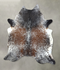 Salt and Pepper Brown X-Large Brazilian Cowhide Rug 7'9