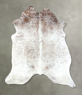 Salt and Pepper Brown X-Large Brazilian Cowhide Rug 7'5"H x 6'5"W #B19674 by Hudson Hides