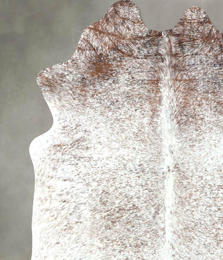 Salt and Pepper Brown X-Large Brazilian Cowhide Rug 7'5"H x 6'5"W #B19674 by Hudson Hides