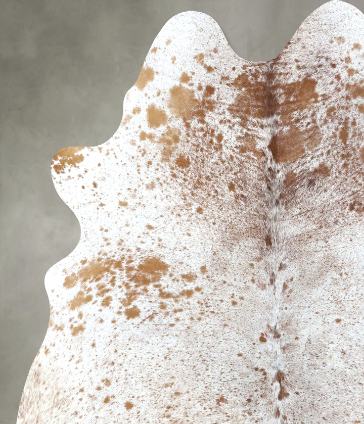 Salt and Pepper Brown Large Brazilian Cowhide Rug 6'10"H x 5'7"W #B19677 by Hudson Hides