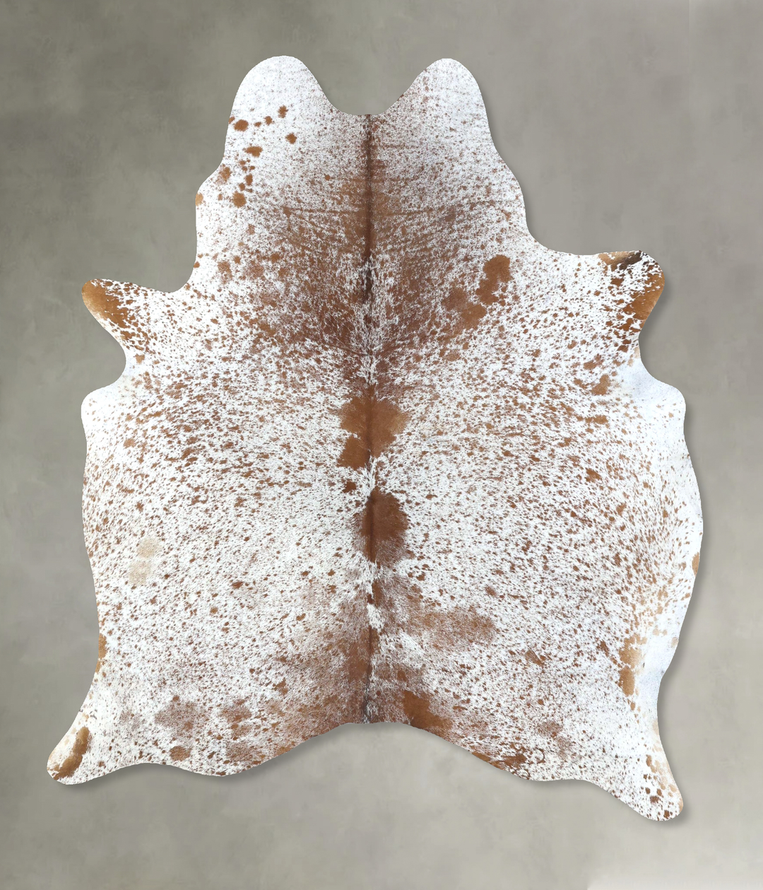 Salt and Pepper Brown Large Brazilian Cowhide Rug 7'0"H x 5'7"W #B1967