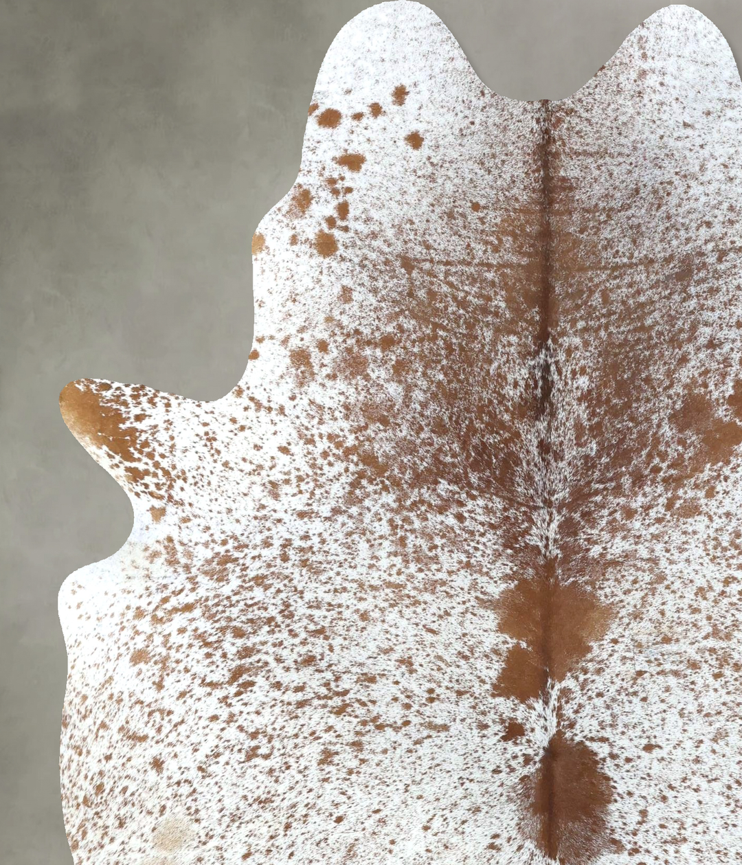 Salt and Pepper Brown Large Brazilian Cowhide Rug 7'0"H x 5'7"W #B1967