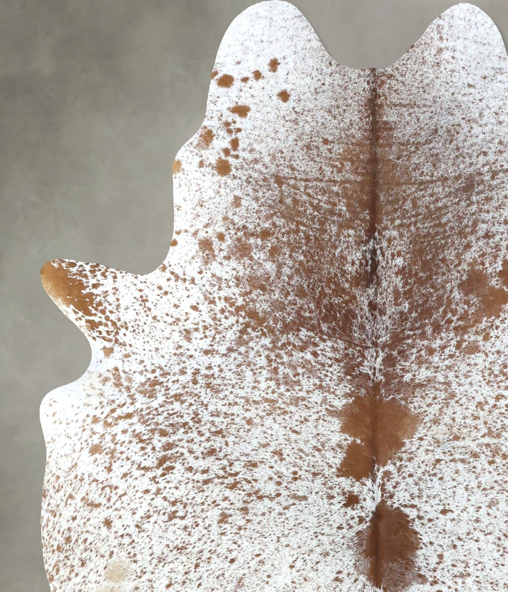 Salt and Pepper Brown Large Brazilian Cowhide Rug 7'0"H x 5'7"W #B19678 by Hudson Hides