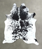 Black and White X-Large Brazilian Cowhide Rug 7'7