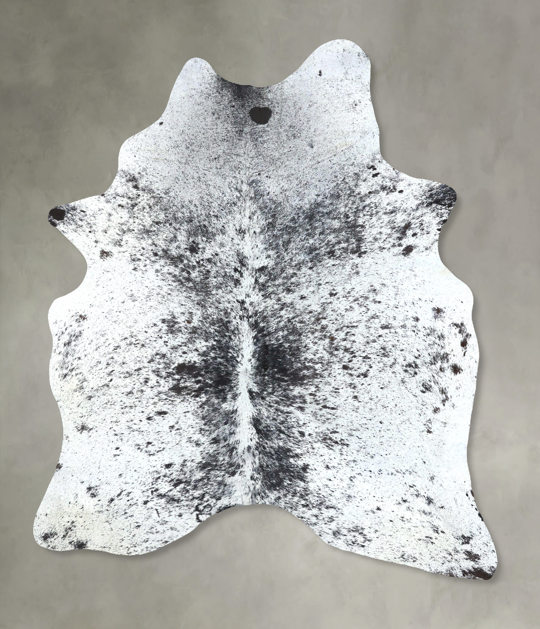 Salt and Pepper Black X-Large Brazilian Cowhide Rug 7'10"H x 5'8"W #B1