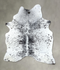Salt and Pepper Black X-Large Brazilian Cowhide Rug 7'10