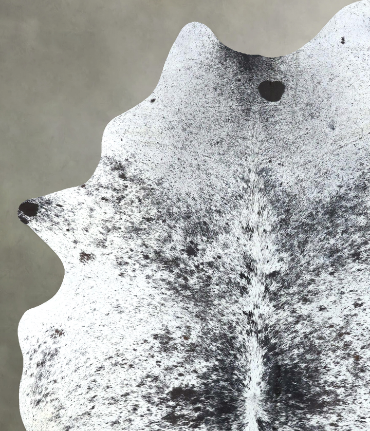 Salt and Pepper Black X-Large Brazilian Cowhide Rug 7'10"H x 5'8"W #B19682 by Hudson Hides