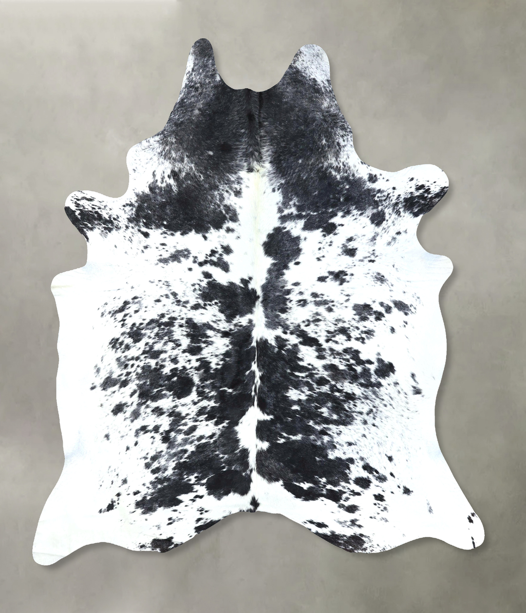 Salt and Pepper Black XX-Large Brazilian Cowhide Rug 8'5"H x 6'9"W #B1
