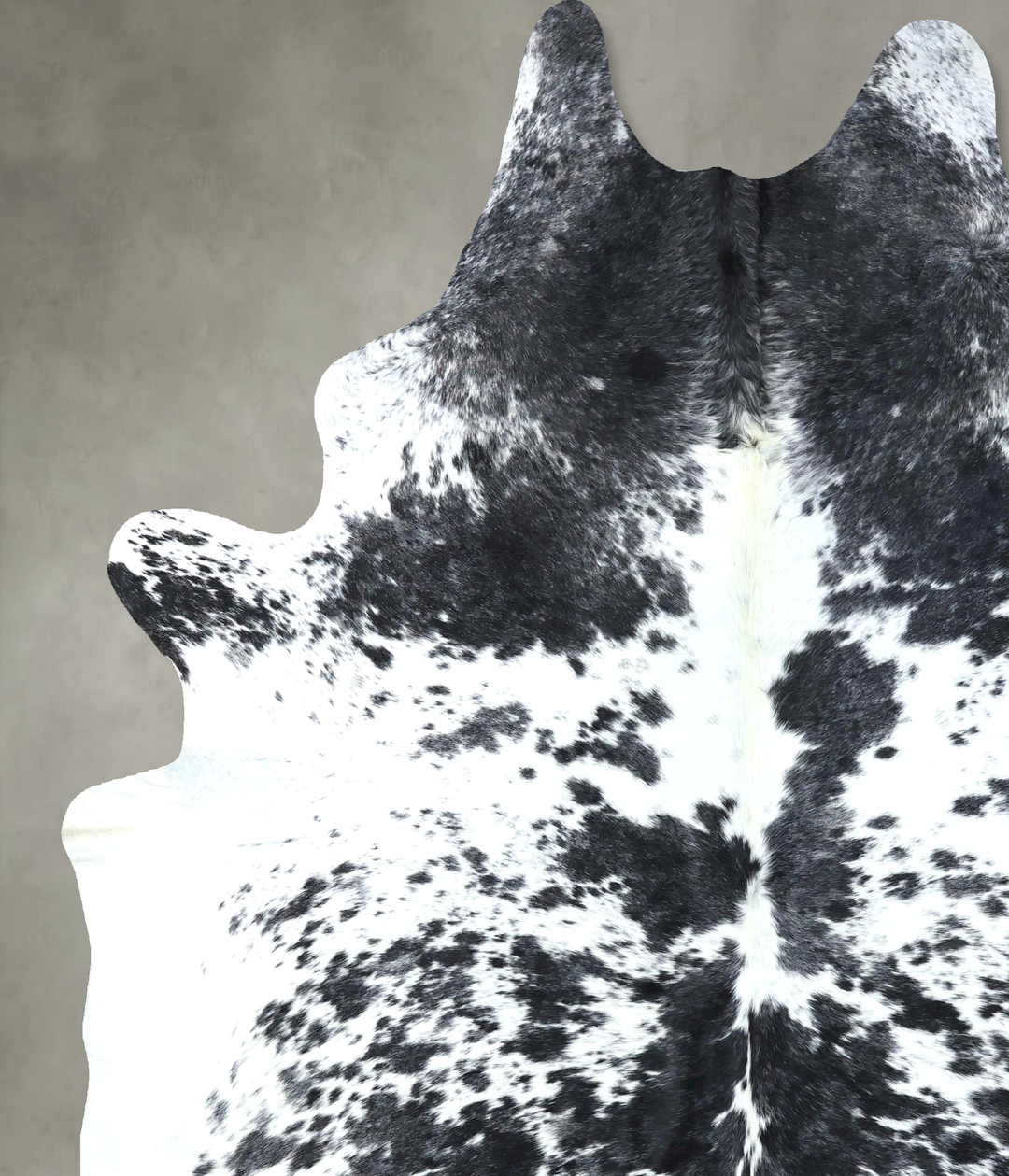Salt and Pepper Black XX-Large Brazilian Cowhide Rug 8'5"H x 6'9"W #B1