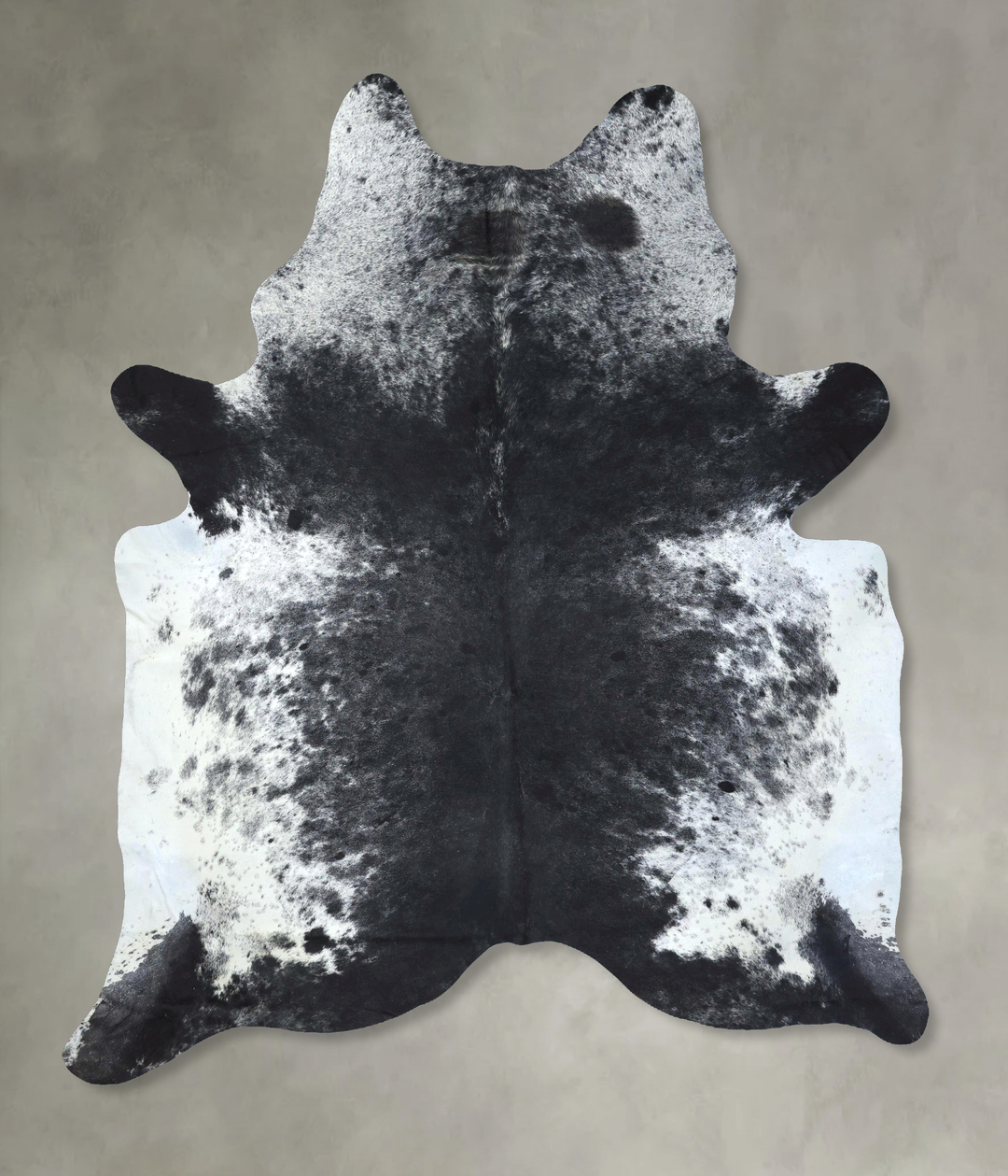 Salt and Pepper Black XX-Large Brazilian Cowhide Rug 8'8"H x 7'0"W #B1