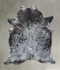 Salt and Pepper Black X-Large Brazilian Cowhide Rug 7'6