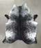 Salt and Pepper Black X-Large Brazilian Cowhide Rug 7'4