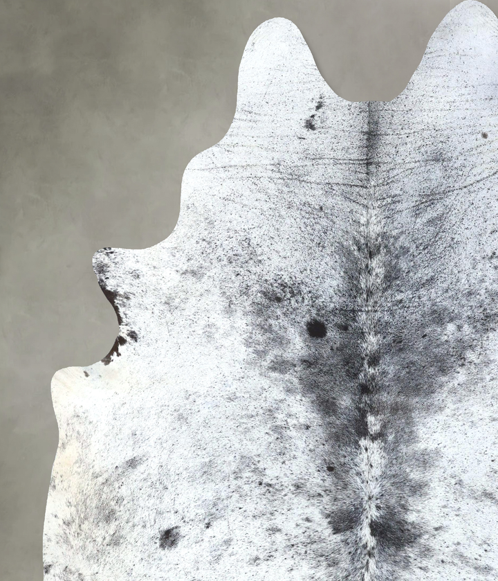 Salt and Pepper Black XX-Large Brazilian Cowhide Rug 8'10"H x 7'4"W #B19694 by Hudson Hides