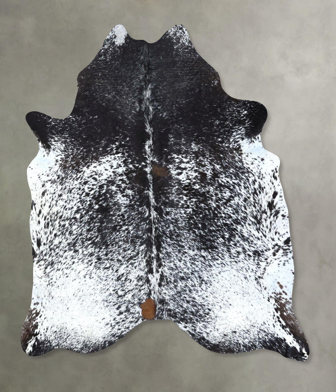 Salt and Pepper Black XX-Large Brazilian Cowhide Rug 7'11"H x 6'6"W #B