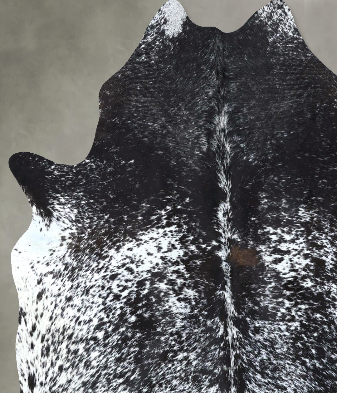 Salt and Pepper Black XX-Large Brazilian Cowhide Rug 7'11"H x 6'6"W #B