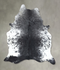 Salt and Pepper Black X-Large Brazilian Cowhide Rug 8'0