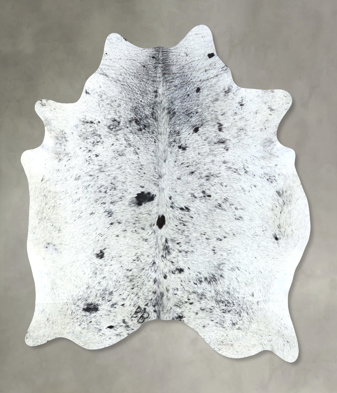 Salt and Pepper Black X-Large Brazilian Cowhide Rug 7'6"H x 6'2"W #B19