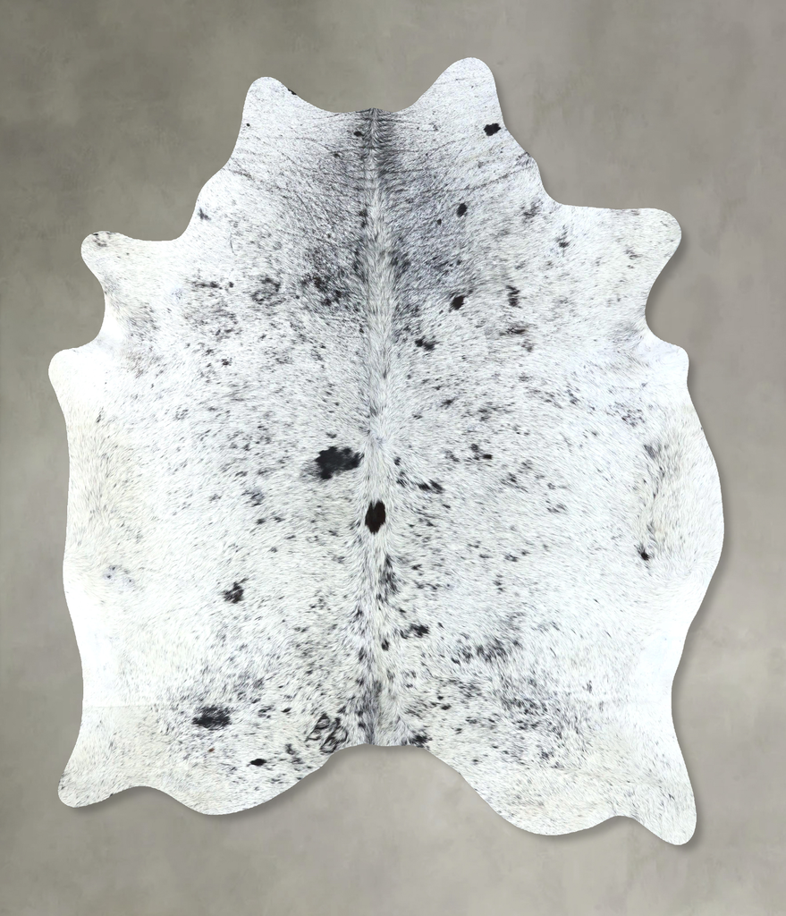 Salt and Pepper Black X-Large Brazilian Cowhide Rug 7'6"H x 6'2"W #B19700 by Hudson Hides