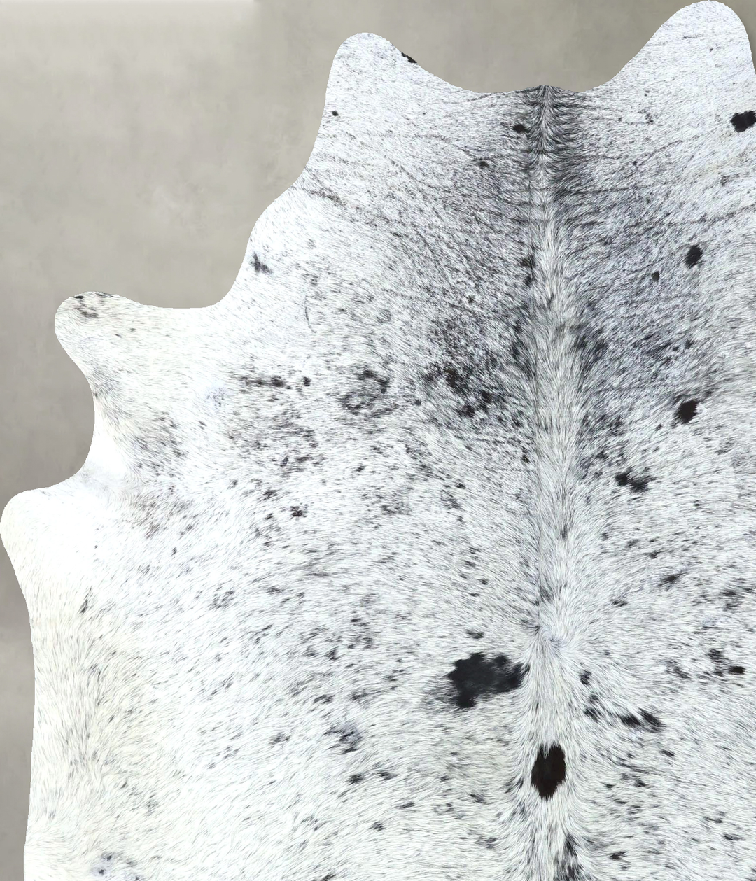 Salt and Pepper Black X-Large Brazilian Cowhide Rug 7'6"H x 6'2"W #B19