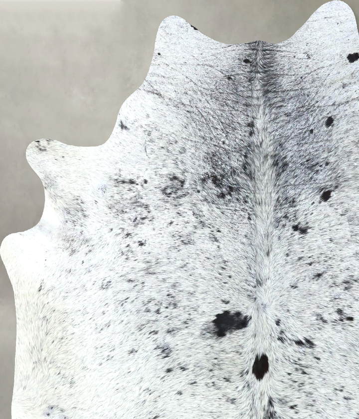 Salt and Pepper Black X-Large Brazilian Cowhide Rug 7'6"H x 6'2"W #B19700 by Hudson Hides