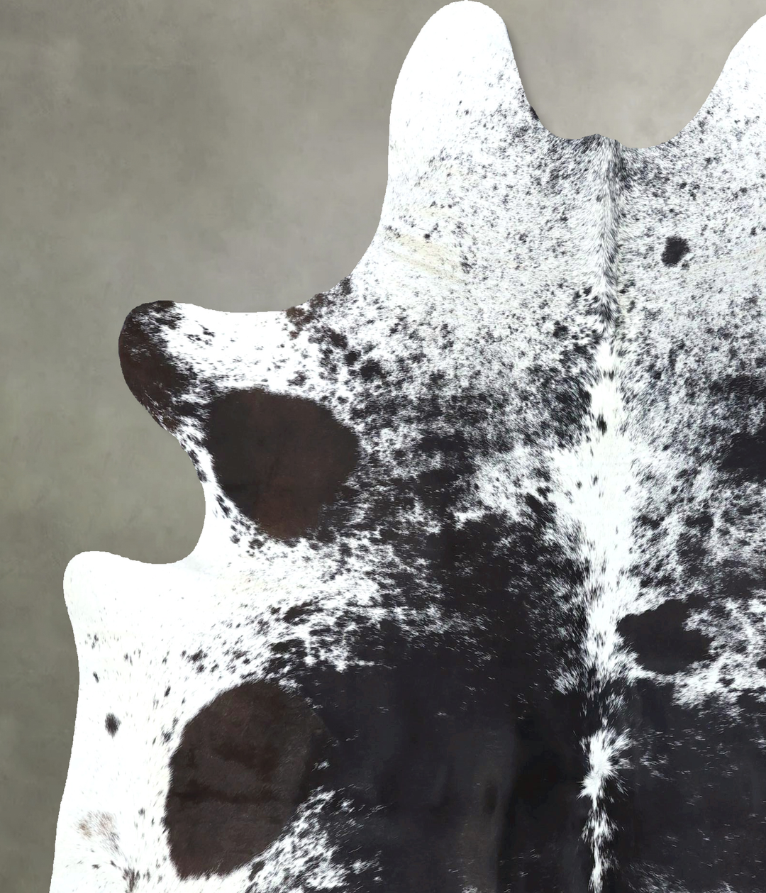 Salt and Pepper Black X-Large Brazilian Cowhide Rug 7'1"H x 6'3"W #B19