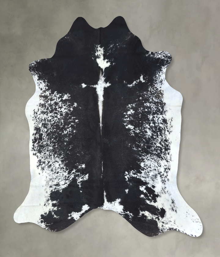 Black and White XX-Large Brazilian Cowhide Rug 7'7"H x 7'1"W #B19702 by Hudson Hides
