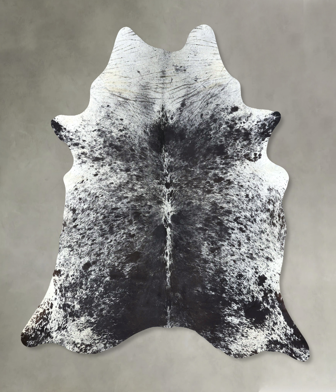 Salt and Pepper Black XX-Large Brazilian Cowhide Rug 8'2"H x 6'4"W #B1
